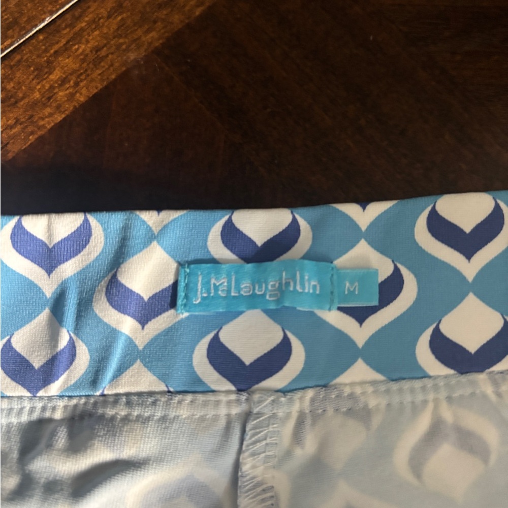 J. McLaughlin Blue Geometric Golf Skort Preppy Tennis Pickleball Skort M - Picture 4 of 6